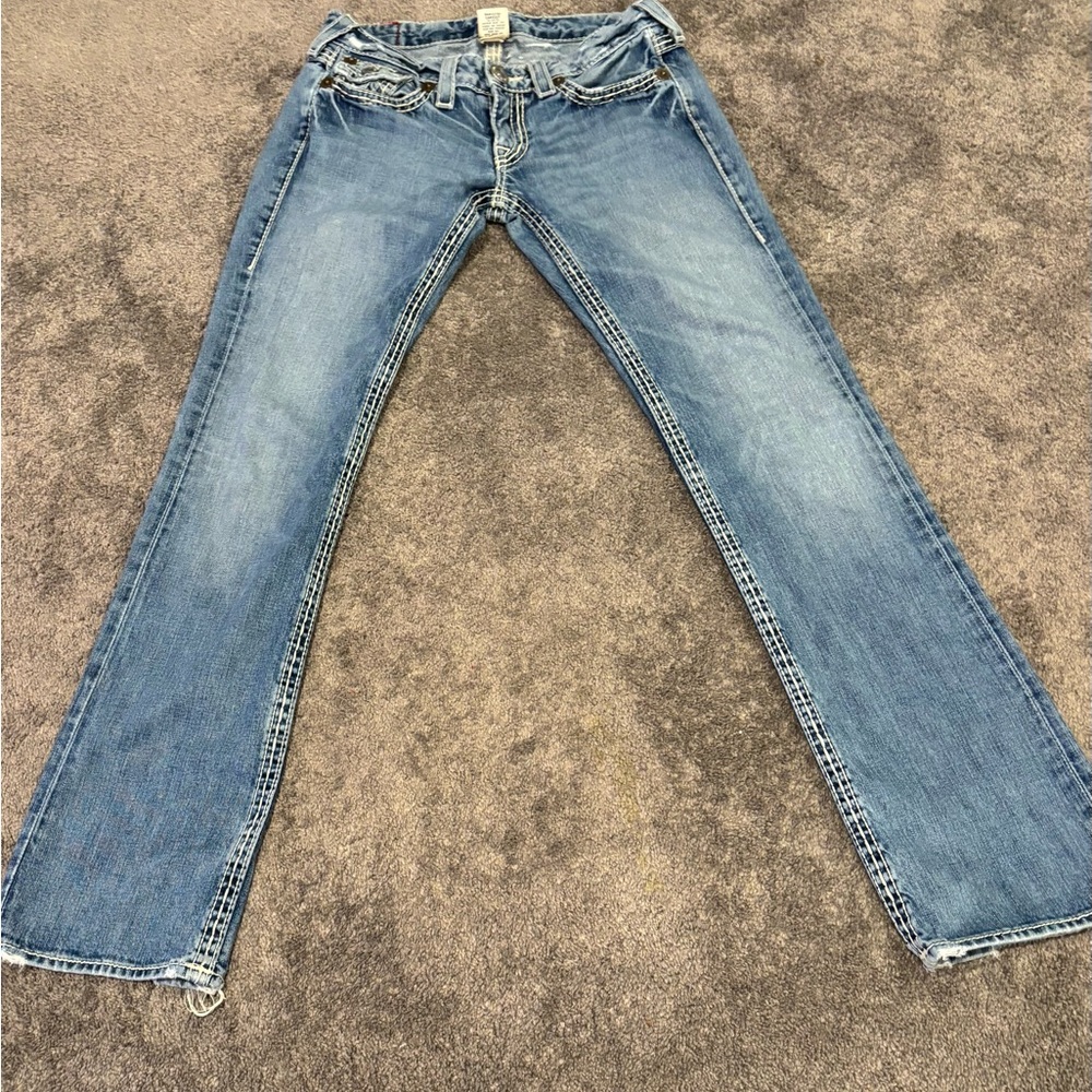 True Religion Billy Big T Classic Blue Boot Cut Jeans 29 X 33